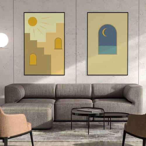 Scandinavian Abstract Graphics Posters Print Cactus Plants Canvas Painting Wall Art Pictures For Livingroom Bedroom Home Decor