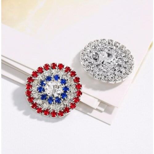 Rhinestone buttons for DIY crafts Invitation decoration Free shipping 25mm flatback Accessories 50PCS(BTN-5607)