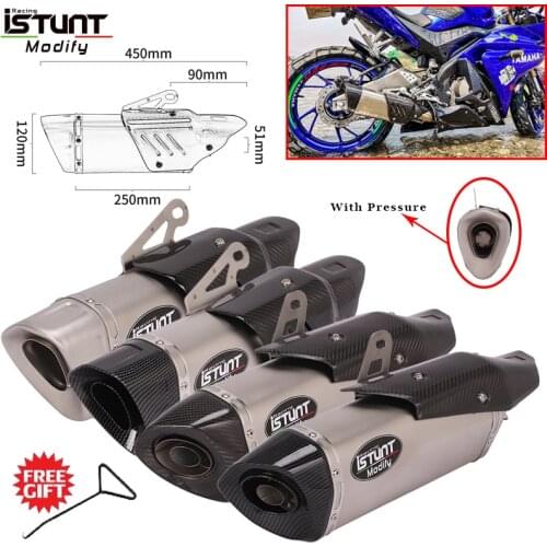 Universal 51mm motorcycle exhaust With Pressure muffler DB killer escape moto for RSV4 R1 MT07 Z900 Duke Tmax530 Forza XMAX PCX