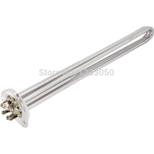 Free Shipping Silver Tone Water Boiler U Type Tubular Heating Heater AC 380V 12KW