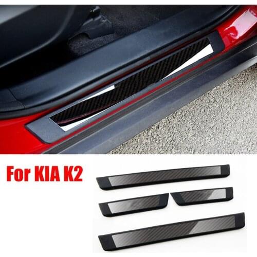 High-quality stainless steel Plate Door Sill Welcome Pedal Car Styling Accessories 4pcst for KIA K2