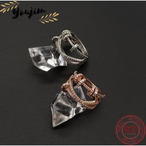 New Zircon Luxury Fashion Transit Ring Women Monaco Exquisite 925 Silver Jewelry Gift