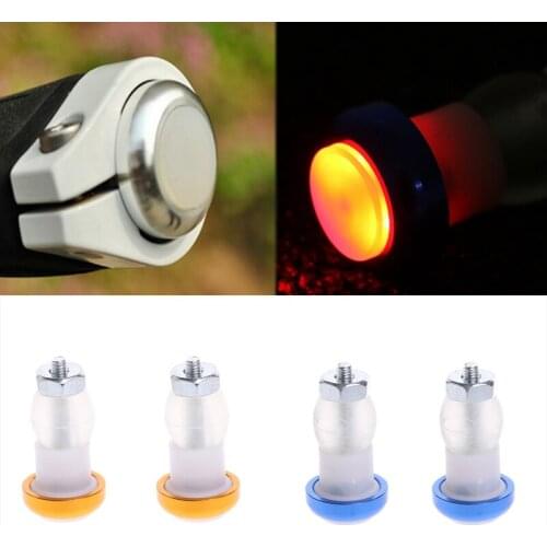 1Pair Safety Cycling Bike Turn Signal Handle Bar End Plug LED Red Light Lamp Hot