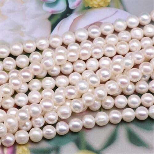 100% Real Natural Pearl Bead Freshwater Pearl Bead Baroque Loose Pearl For DIY Craft Bracelet Necklace Jewelry Making 14" strand