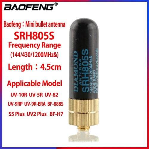 2022 Baofeng SMA-F Female UHF VHF Antenna for UV-10R UV-5R UV-5RA Plus UV-B5 UV82 GT-3TP Radio for Kenwood Puxing PX-777 uv10r