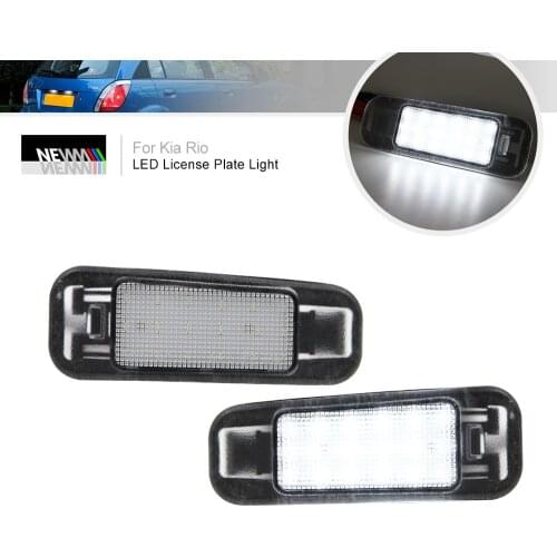 2x White Error Free Led Rear License Plate Lights Lamp For Kia RIO 2005-2011 RIO5 2006-2011