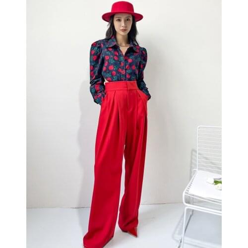 AKSAYA MATI Women's Wide Trousers