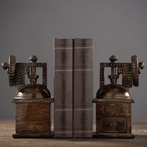 American retro resin coffee machine Bookcase study decor decoration Nordic model room villa soft decoration on a desk