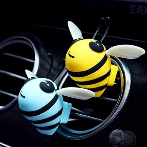 Cute Bee Car Air Freshener Cartoon Insect Auto Perfume Diffuser Air Vent Fragrances Deodorant Clip Car Interior Accessories