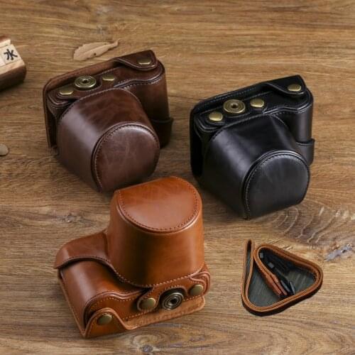 PU Leather Camera Bag Camera Case Cover Pouch For Sony A5000 A6000 A5100 A6300 SONY ILCE-5000 ILCE-6000 ILCE-5100 Camera Bag