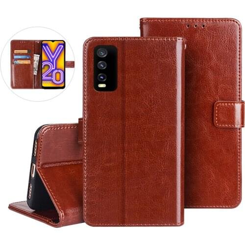 Vivo Y12s 2021 Case 6.51" Leather Case On For Coque Vivo Y12s 2021 V2069 Premium Magnetic Flip Wallet Cover Phone Cases Fundas