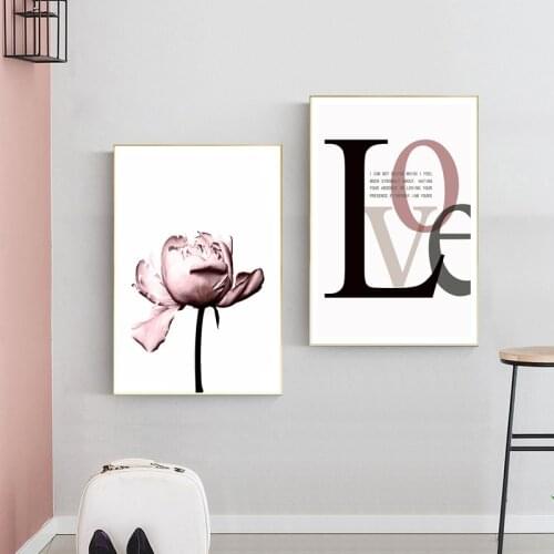 Peony Flower Wall Art Coco Print Fashion Art Poster Blush Pink Canvas Prints Painting Nordic Decoration Living Room Home Decor
