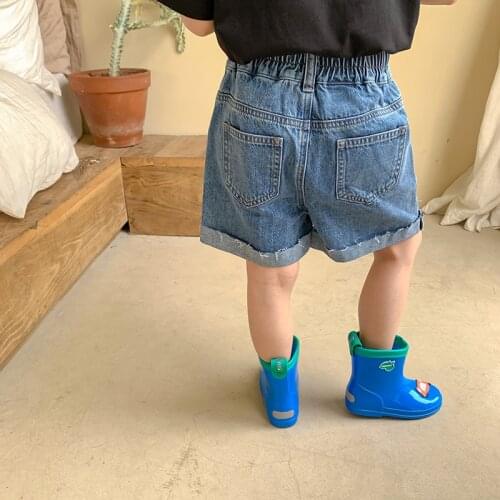 Kids Denim Shorts 2021 New Casual Loose Baby Girls Boys Short Jeans Pants Summer Baby Pants Childrens Solid Fashion Shorts