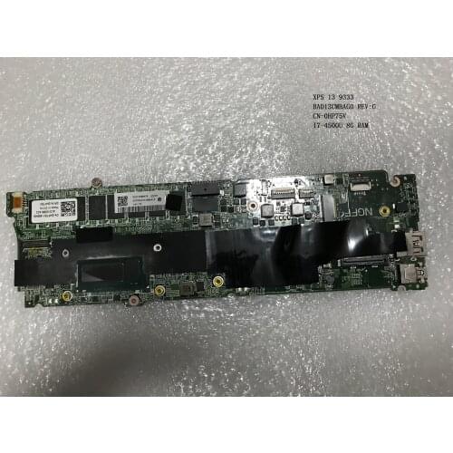 For dell XPS 13 9333 CN-0HP75V HP75V 0HP75V BAD13CMBAG0 Laptop Motherboard with I7-4500U cpu 8G RAM Tested