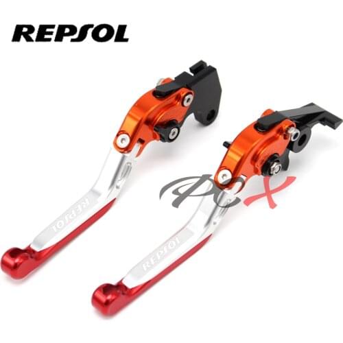For HONDA CBR250R CBR300R CB300F CBR500R CB500F CB500X CB190R CB190X Motorcycle CNC Folding Extendable Brake Clutch Lever REPSOL