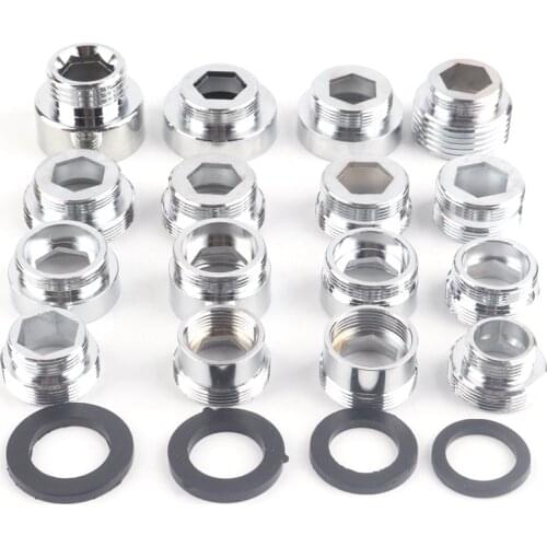 2pcs Faucet Aerator Fittings 16 18 20 22 24mm G3/4 G1/2 Kitchen Faucet Adapter Copper Water Purifier Accessories