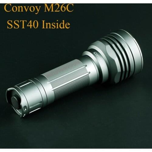 Convoy M26C SST40 LED Flashlight Long Shot Linterna 26650 Torch Hunting Lamp Work Light Lanterne Latarka Zaklamp Lampe De Poche