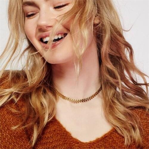 Short Necklace Fish Bone Clavicle Chain Creative Design Charm Jewerly Wedding Gift For Women 2021 New Accessories Wholesale