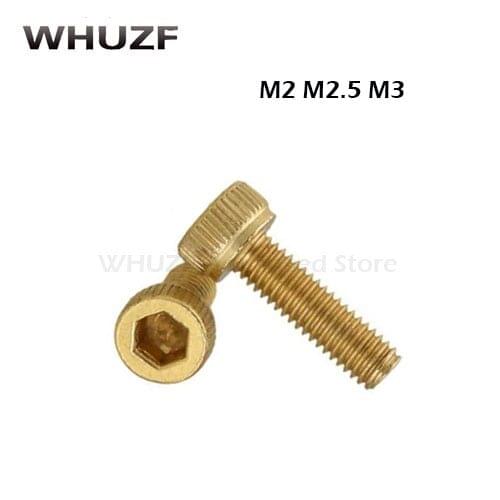 M2 M2.5 M3 brass screws hex socket cap head bolts inner hexagon slot screw copper bolt 5mm-16mm length