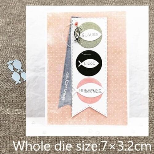 XLDesign Craft Metal Cutting Die stencil mold 5pcs fish set decoration scrapbook Album Paper Card Craft Embossing die cuts