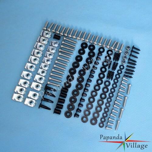 Motorcycle Full Set Complete Fairing Bolt Nuts Mount Kit Body Bolts Screws Fasteners for 2004-2006 Yamaha YZF-R1