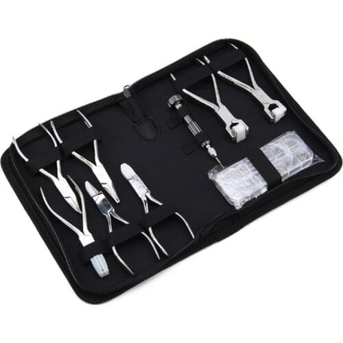 Optical Eyeglasses Plier Screwdriver Rimless Frame Plier Set 6Pliers Screwdrivers nose pad screws