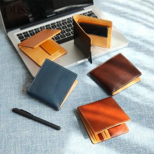 OUSSON New Leather Casual Short Wallet High Quality Clutch Bag Fashion Card Holder Short Purse