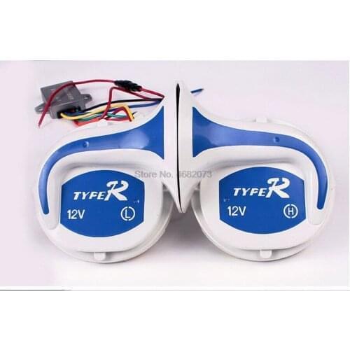 By DHL 20pair design DC 12V 5A Loud Sound Car Horn 8 Sounds 115dB Air Snail Horn For Car Styling Truck SUV Motorcycle