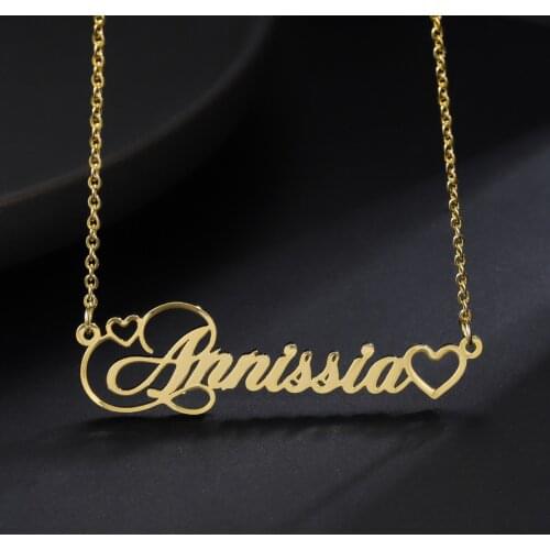 Personalized Name Necklace High Quality Stainless Steel Jewelry No Fade Handmade Nameplate Pendant Gift For Best Friend Custom