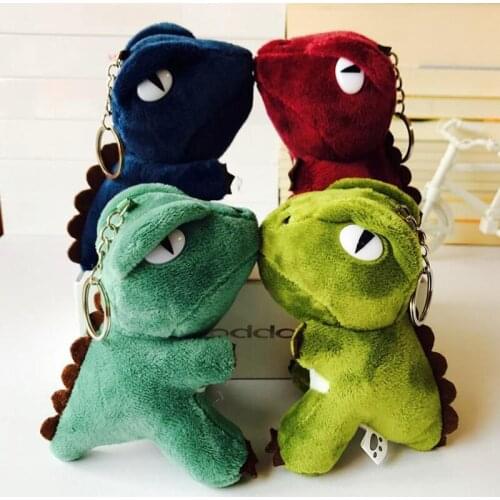 Plush toys cartoon Mini dinosaur toy Plush Doll small key chain pendant toy childrens toy accessories for women