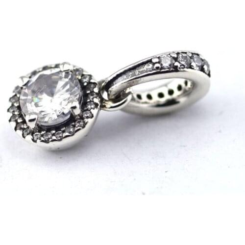 Fits for Pandora Charms Bracelets Classic Elegance Beads 100% 925 Sterling Silver Jewelry with Clear CZ Free Shipping