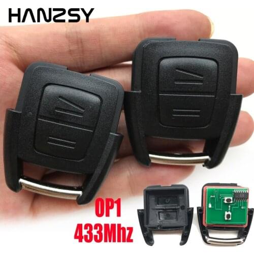 2 Buttons Car Remote Key For Opel Vauxhall Astra Vectra Zafira OP1 Replacement Keyless Entry Alarm 433Mhz