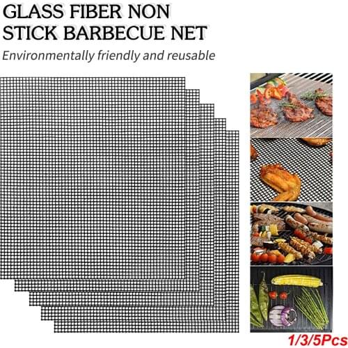 Barbecue Grilling Mat Replacement Mesh Wire Net Non-Stick Grilling Mesh Pads Outdoor Activities Cook Reusable BBQ Accessories
