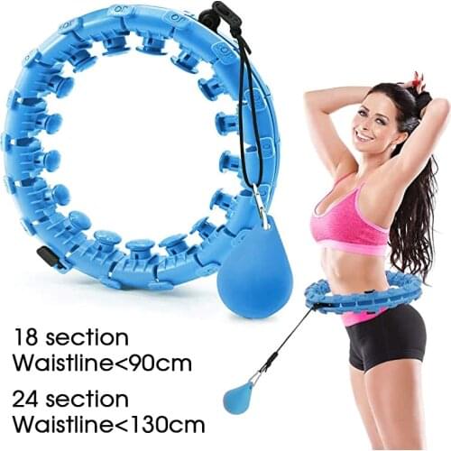 Sport Hoop Yoga Home Fitness Smart Sport Hoops Circle Not Drop Adjustable Waist Training Ring Belly Trainer Abdominal Weight