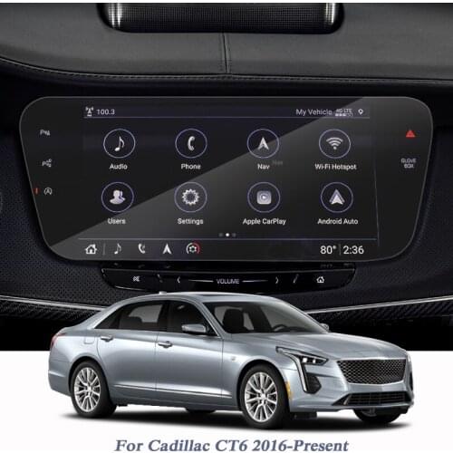 Car Styling GPS Navigation Screen Protect Glass Film For Cadillac CT6 2016-Present Dashboard Display Film Sticker Auto Accessory