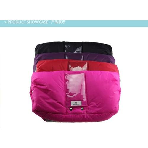 2019 cart accessories with mobile phone pocket baby stroller warm gloves baby stroller gloves