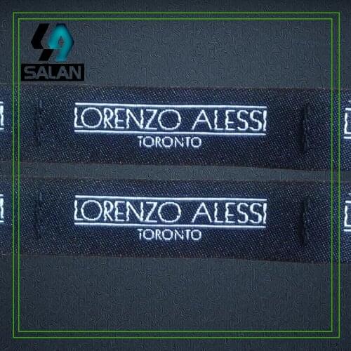 Ustom Roll clothing Woven label for clothes Garment Shirt Shoes Bags sewing tags Clothing Label Embroidered Tag SPO002