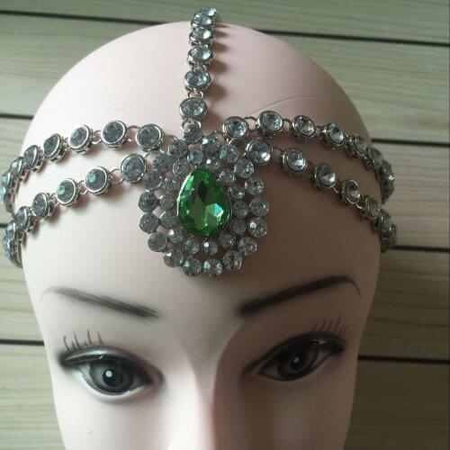 Handmade Kundan stones hair chain head chain head jewellery