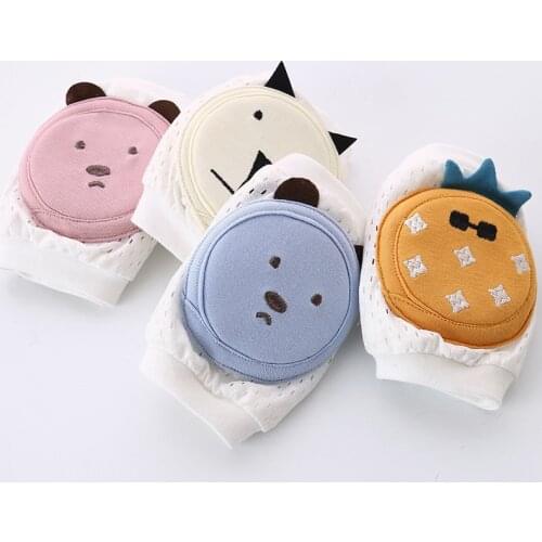 1 Pair Cotton Baby Knee Pads Cute Cartoon Crawling Protector Kids Kneecaps Children Short Kneepad Baby Anti-slip Safe Leg Warmer