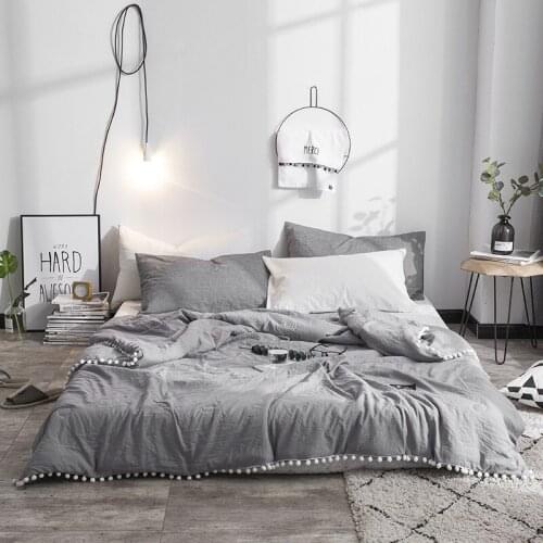 Quilts fresh pink patchwork quilt stitching small balls duvet 1pc soft bedspread solid bed cover pastoral bed linen