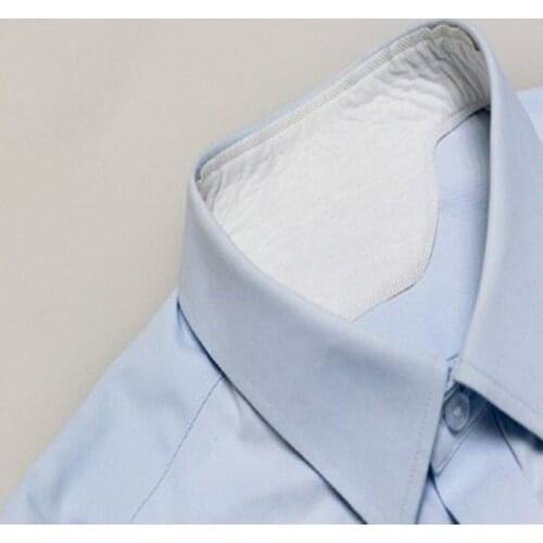 10pcs Summer Collar Sweat Pads Disposable White T-shirt Absorbing Deodorants Stickers Anti Perspiration Collar Pad For Unisex