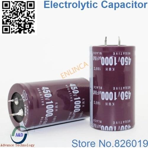 2pcs/lot 450V 1000UF Radial DIP Aluminum Electrolytic Capacitors size 35*50 1000UF 450V Tolerance 20