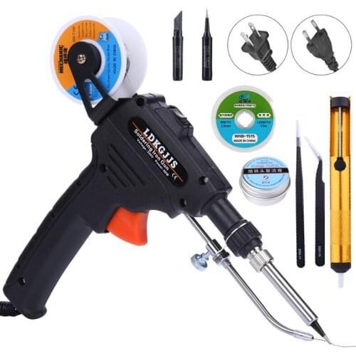 60W US/EU 110V/220V Hand-held Internal Heating Soldering Iron Set Automatically Send Tin Gun Welding Stations BGA Rework Tool