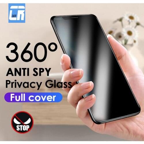 Anti Spy Tempered Glass for iPhone 12 11 Pro Max XR Privacy Full Cover Screen Protector for iPhone 11 12 mini X XS Max Glass