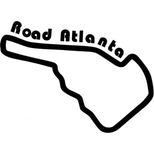 Car Stickers Road Atlanta Track Interesting PVC Car Decoration Accessories Stickers Creative Waterproof Black/white,18cm*13cm