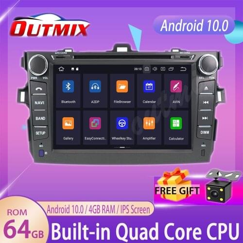 Android 10.0 ar GPS Map Navigation Car DVD Player For TOYOTA corolla 2007-2013 Auto Radio Multimedia Player Head Unit dsp 64g