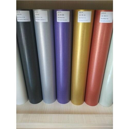 Glitter Cuttable Pu Flex Vinyl Film (50cm*1.0m/roll) Heat Transfer Paper Vinyl Film for Fabric Black/Red/Purple/Golden/Silver