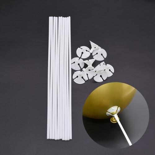 30cm Birthday Balloon Stick White Multicolor PVC Rods Balloons Holder Sticks with Cup Baby Shower Wedding Decoration Accessories