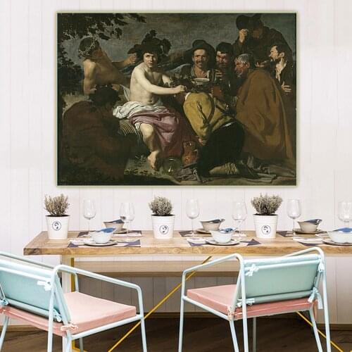 Diego Velazquez《The Triumph of Bacchus》Canvas Oil Painting Artwork Poster Picture Wall Hanging Decor Home Living Room Decoration