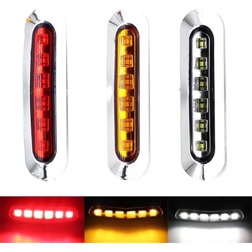 Truck 6LED Side Marker lights Clearance Lamp 12V 24V LED Rear 10-30V lorry van wagon autotruck perimeter parking light